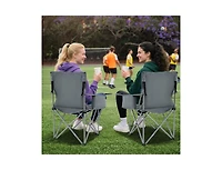 Boyel Living Oversized Camping Chairs Outdoor Folding Chair with Cooler Pouch and Cup Holder