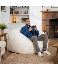 gaomon 4 in 1 Adult Bean Bag Chair, Large Beanbag with Memory Foam and Removable Cover, Oversized Flannel Lazy Sofa Couch Bed