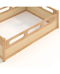 Streamdale Furniture Platform Bed with Guardrails, Low Profile, No Box Spring Needed