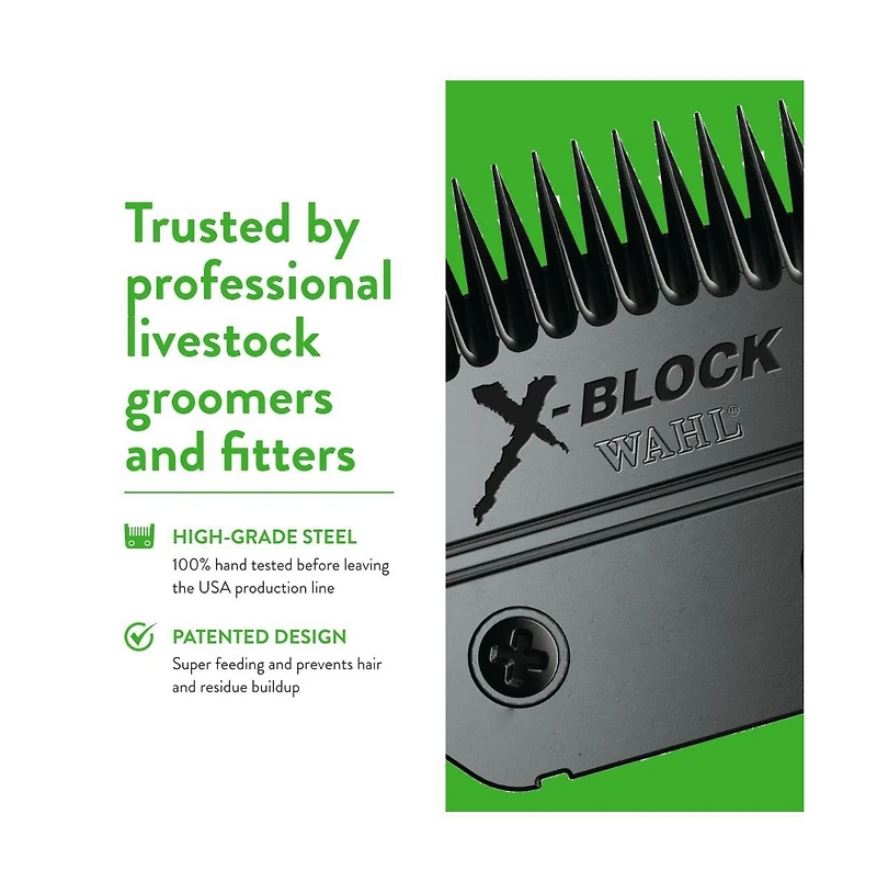 Wahl Professional Animal X-Block Ultimate Competition Series Detachable Blade for Cattle and Sheep