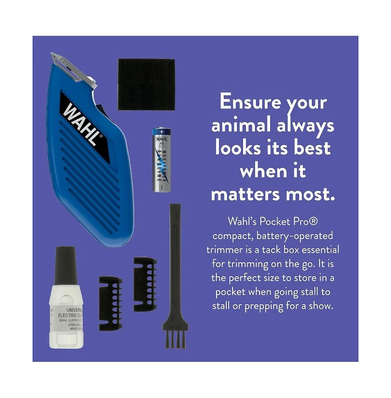 Wahl Professional Animal Pocket Pro Equine Compact Horse Trimmer and Grooming Kit
