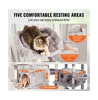 Ruie Cat Tree 68 in Tall Cat Tower with 2 Condos Sisal Posts Hammocks Perches