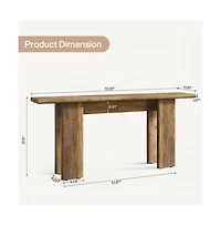 Slickblue Mid-Century Modern Sofa Console Table for Entryway and Behind Couch