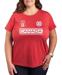 Hybrid Apparel Plus Canada Soccer Jersey Graphic T-Shirt