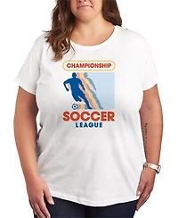 Hybrid Apparel Plus Championship Soccer Graphic T-Shirt