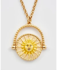 Fable England Gold Sun and Moon Spinner Necklace