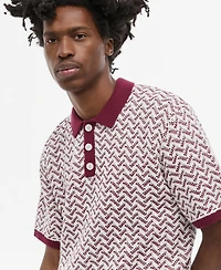 Mode of One Men's Leo Short-Sleeve Polo Sweater, Macy's Exclusive