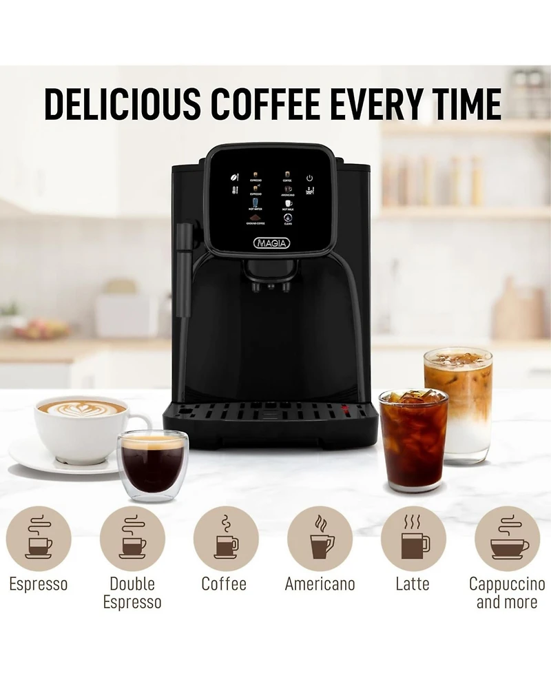 Zulay Kitchen Magia Clasica - Fully Automatic Espresso Machine With Grinder