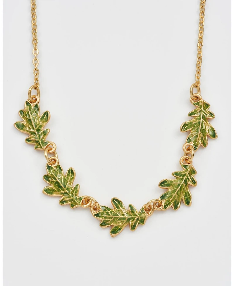 Fable England Oak Leaf Gold Choker