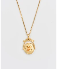 Fable England G Initial Gerbera Spinner Chain Necklace