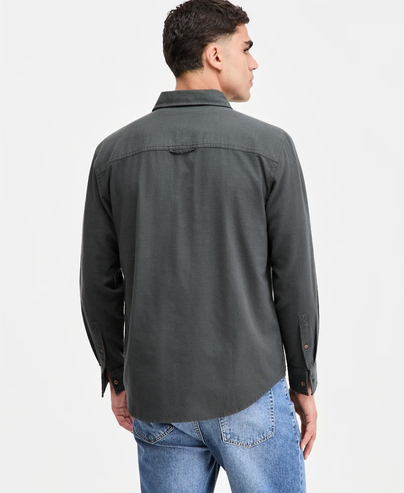 Sun + Stone Men's Steven Long-Sleeve Shirt, Macy's Exclusive