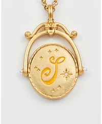 Fable England S Initial Sunflower Gold Spinner Chain Necklace