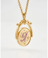Fable England X Initial Xeranthemum Spinner Chain Necklace