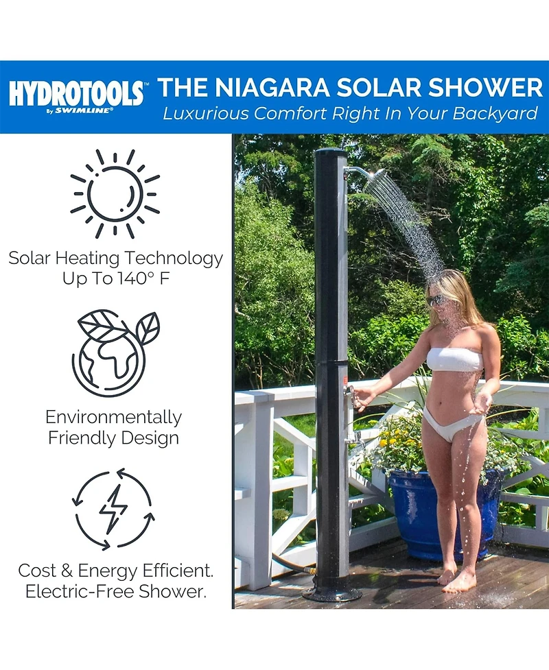 Swimline HydroTools Niagara Rainfall 7 Foot Adjustable Outdoor Solar Shower