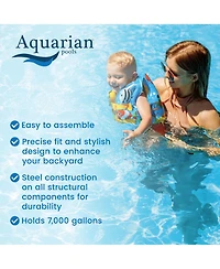 Aquarian Phoenix 21' x 52" Steel Frame Above Ground Swimming Pool Kit with Pump