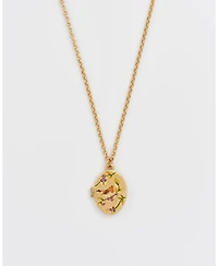 Fable England Robin & Blackberry Gold Locket Chain Necklace