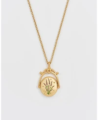 Fable England L Initial Lavender Spinner Chain Necklace