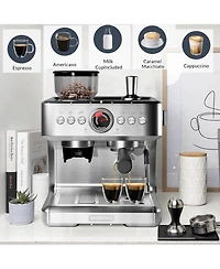gaomon 20 Bar Professional Coffee Maker, Espresso Coffee Machine, Built-in Coffee Grinder