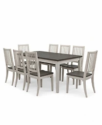 Dawnwood 9-Piece Wood Dining Table and Side Chair Set