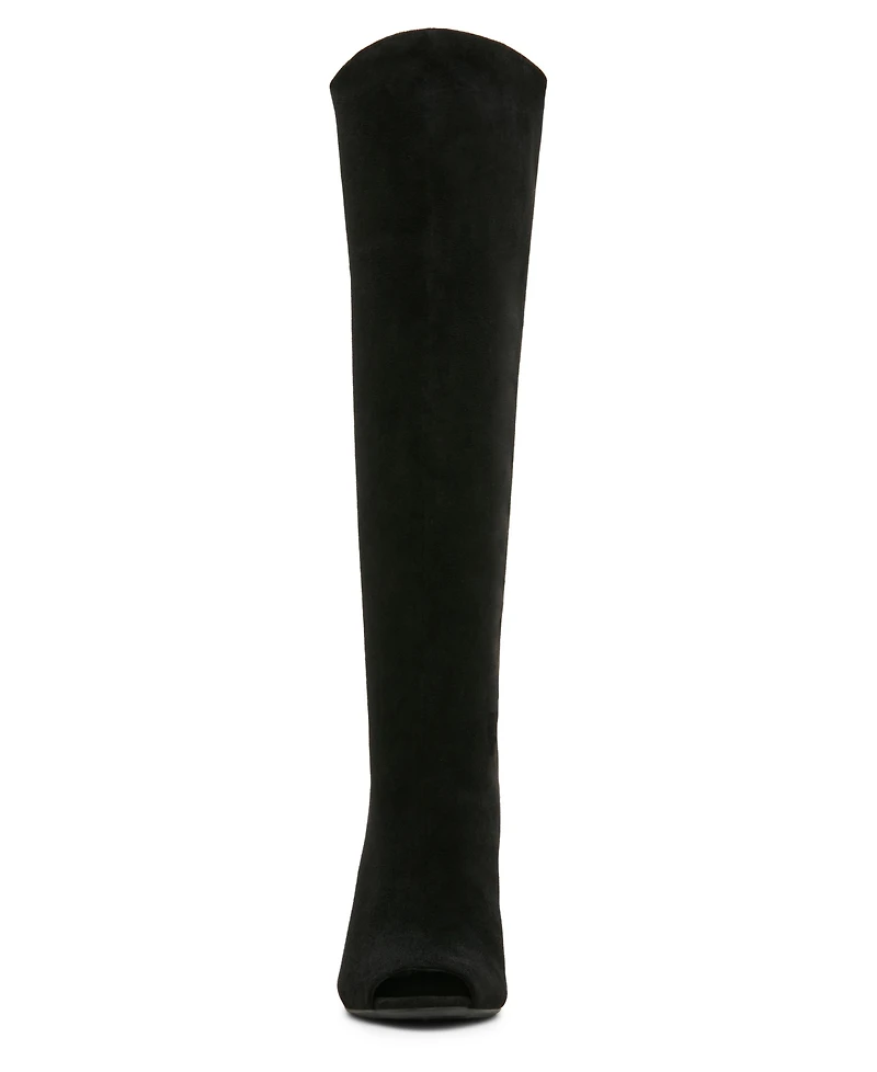 Madden Girl Women's Lola Peep Toe Slouch Boots
