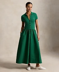 Polo Ralph Lauren Women's Hybrid Mesh Collar A-Line Dress