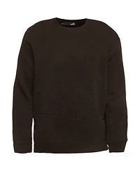 Pre-Owned Love Moschino Men's Knit Embossed Logo Full Sleeve Sweatshirt