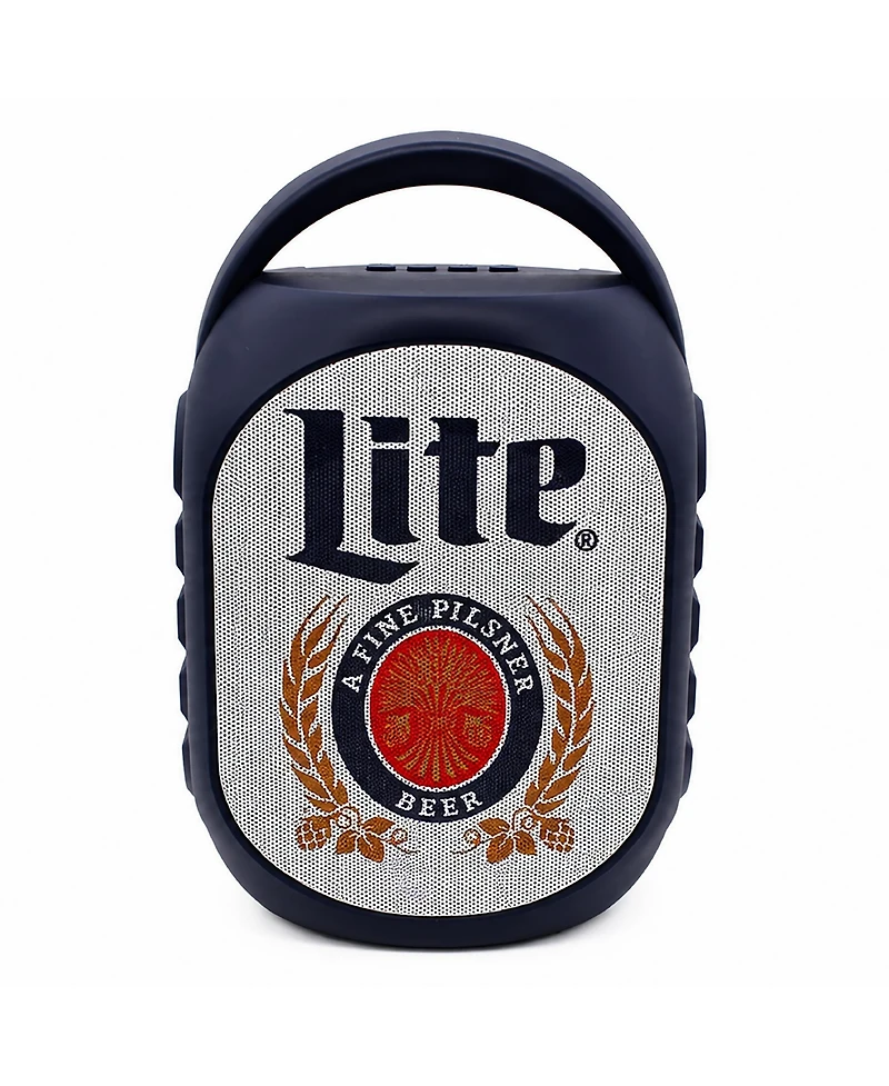Miller Lite Mini Party Speaker with Color Changing Led Lights, Fm Radio, Built-in Handle