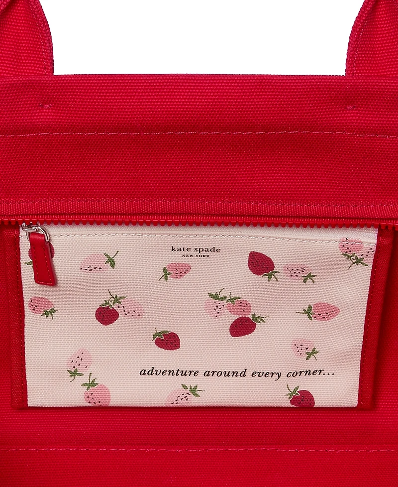 kate spade new york Strawberry Canvas Dash Large Tote Handbag