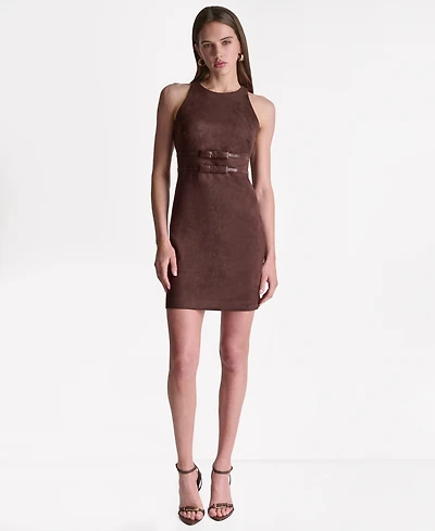 Bcbg Women's Halter Suede Dress