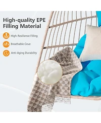 Boyel Living Pe Egg Swing Chair with Cushion and Pillow, Indoor Outdoor Hanging