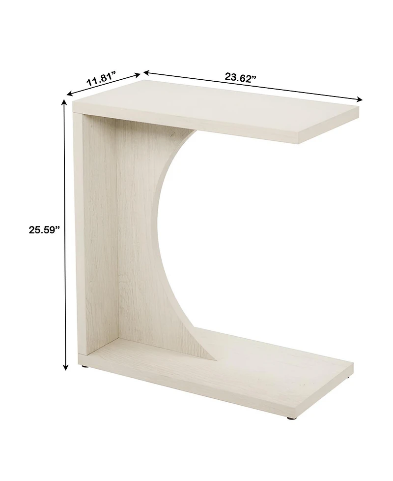 Slickblue Sofa Side Table C-Shaped End for Couch Convenience and Style