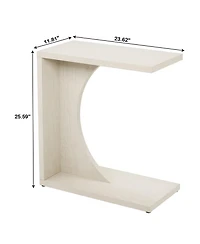 Slickblue Sofa Side Table C-Shaped End for Couch Convenience and Style