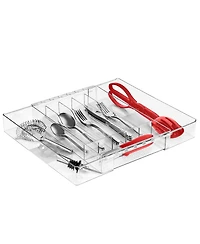 Sorbus Expandable Silverware Organizer – Multipurpose Flatware and Kitchen Storage Solution - with 6 compartments and 2 expandable slots