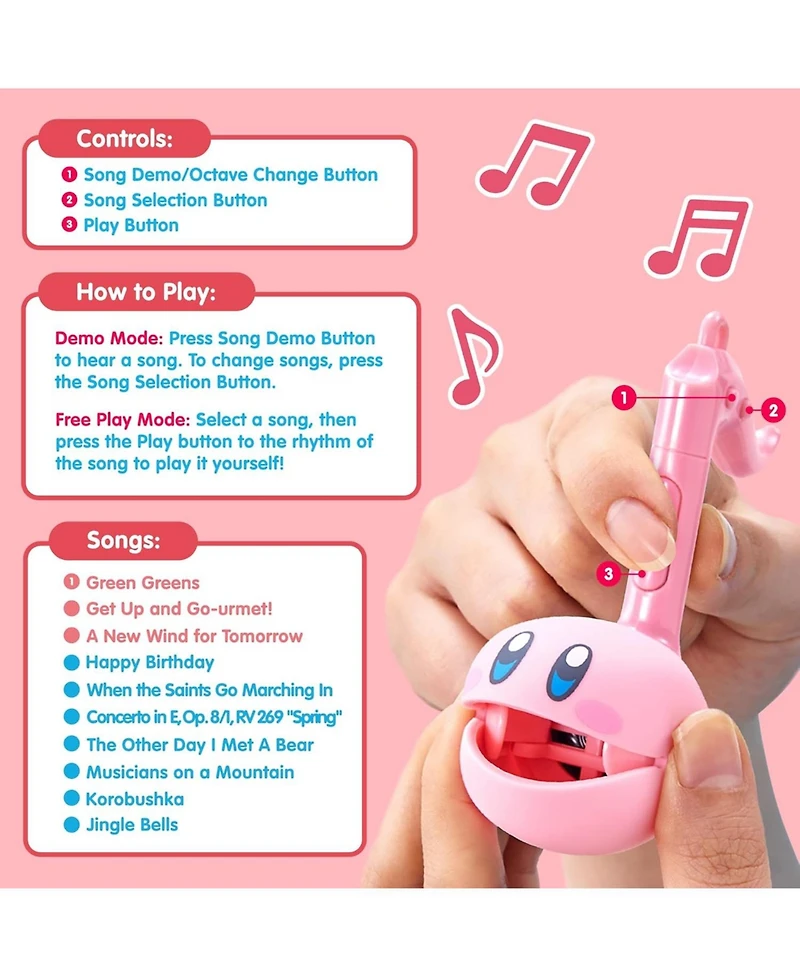 Otamatone Melody Series Sanrio Japanese Electronic Mini Size Musical Toy Portable 11 Pre-Programmed Songs
