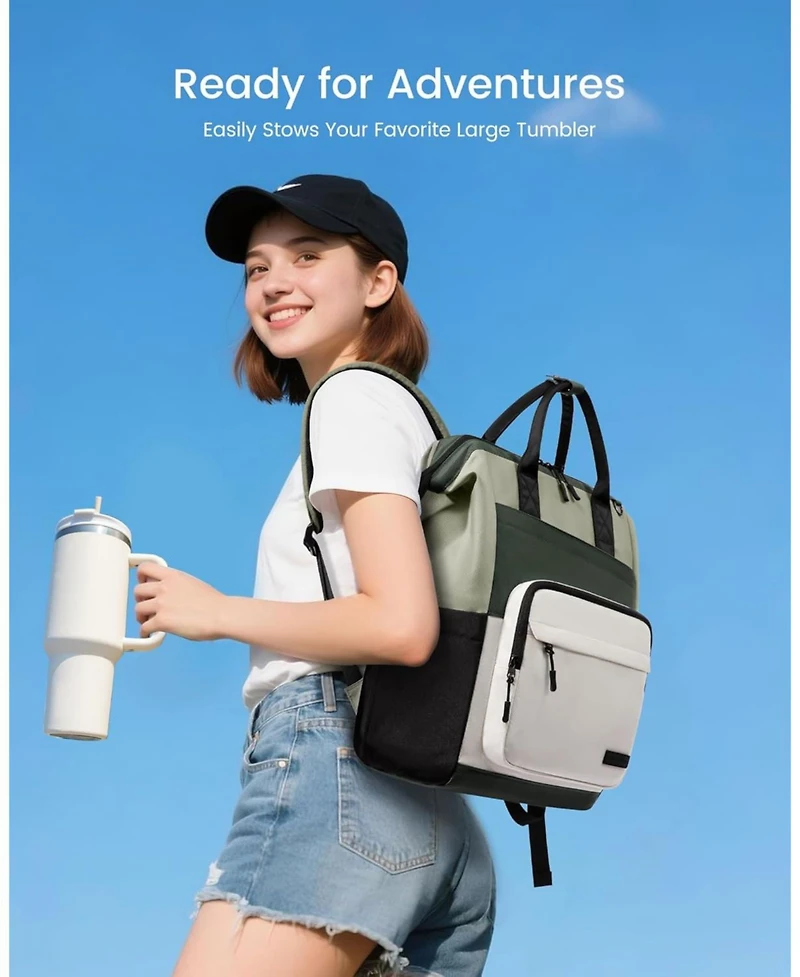 Lovevook Laptop Backpack for Women, 15.6 Inch Travel Backpack for Work College Business, Water Resistant Teacher Nurse Bag