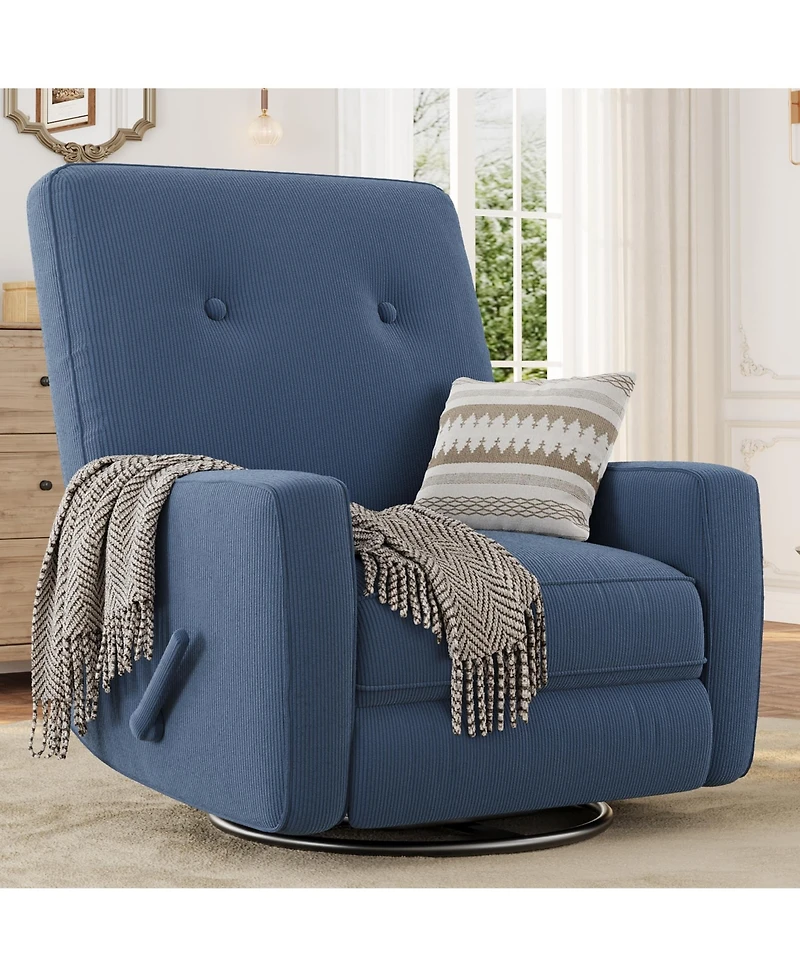 homfan Recliner Chairs, Swivel Rocker Recline, Glider Nursery Chair, Chair for Adults, 360degree(s)Swivel Rocking