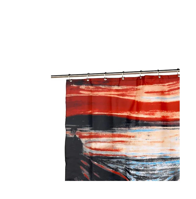 Carnation Home Fashions "The Scream" Museum Collection Fabric Shower Curtain