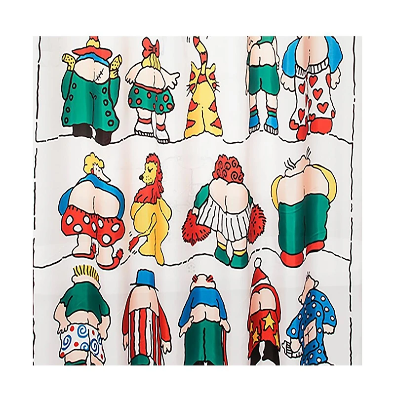Carnation Home Fashions "Bottoms" Up Fabric Shower Curtain