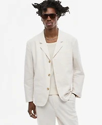 Mode of One Men's Oxford Linen-Blend Blazer, Macy's Exclusive