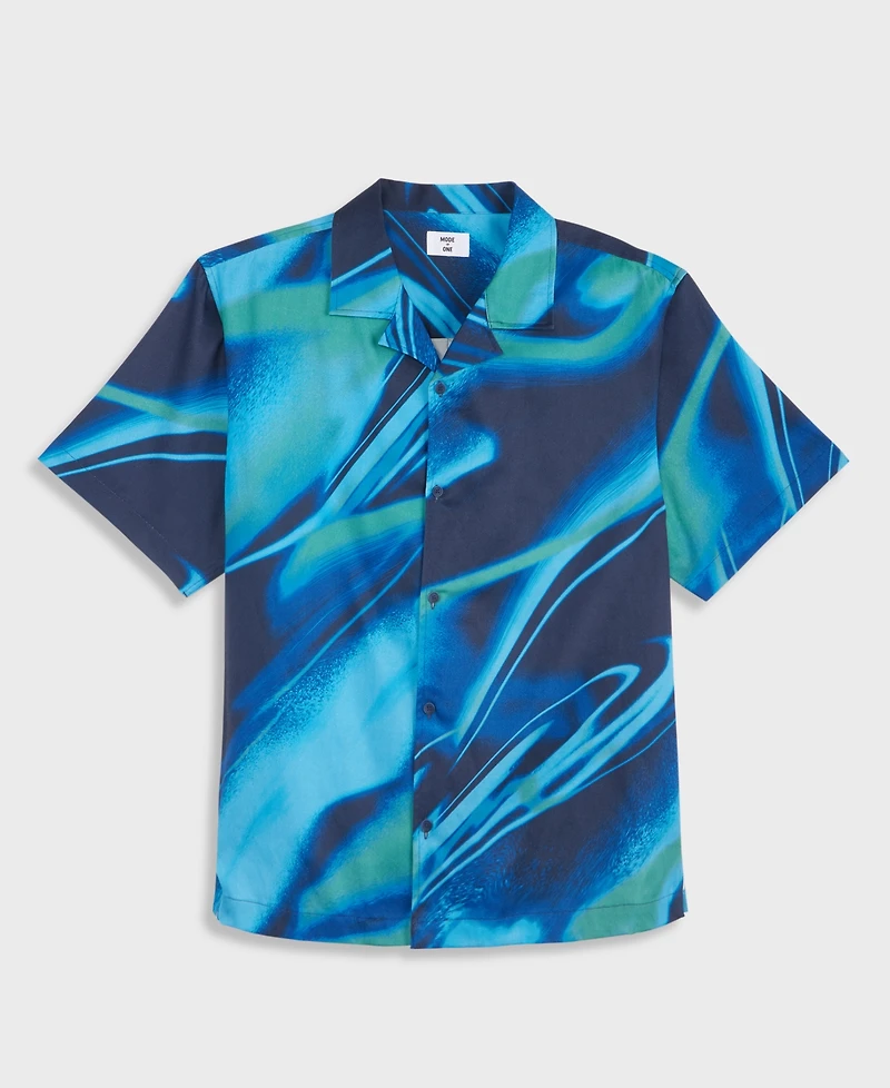 Mode of One Men's Printed Camp Shirt, Macy's Exclusive
