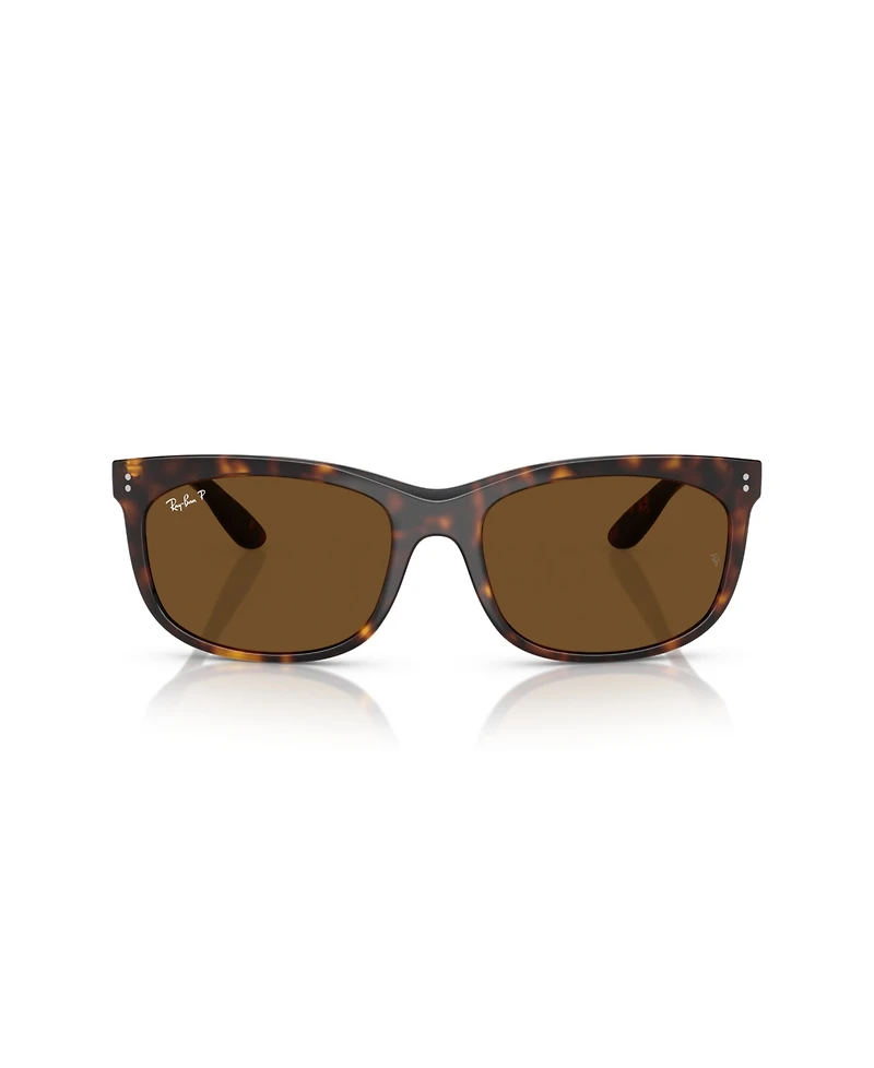 Ray-Ban Unisex Polarized Rectangle Sunglasses, Balorette RB2389F