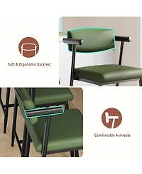 gaomon 2 Sets 26 Inch Retro Green Bar Stools