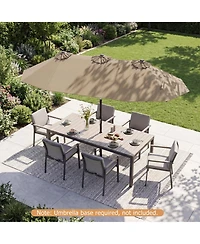 Gymax Double-Sided Patio Umbrella w/Push Button Tilt Crank Handle 3 Air Vents for Pool