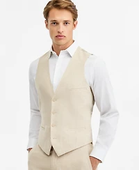 Bar Iii Men's Slim-Fit Linen-Blend Suit Separates Vest, Macy's Exclusive
