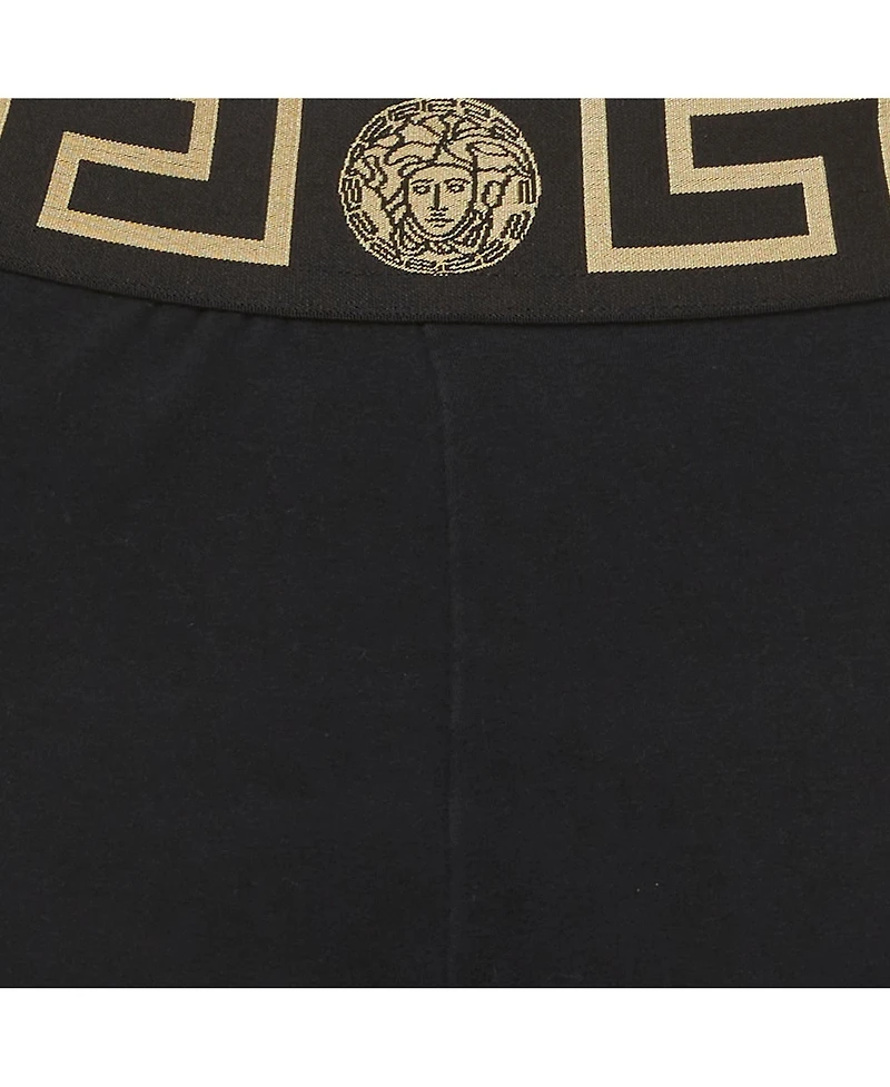 Pre-Owned Versace Women's Grecca Border Band Jersey Gym Leggings