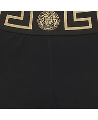Pre-Owned Versace Women's Grecca Border Band Jersey Gym Leggings