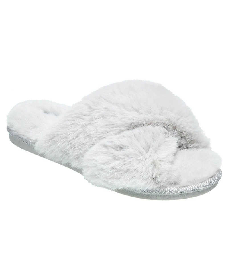 Nine West Women's X-Band Faux Fur Slippers