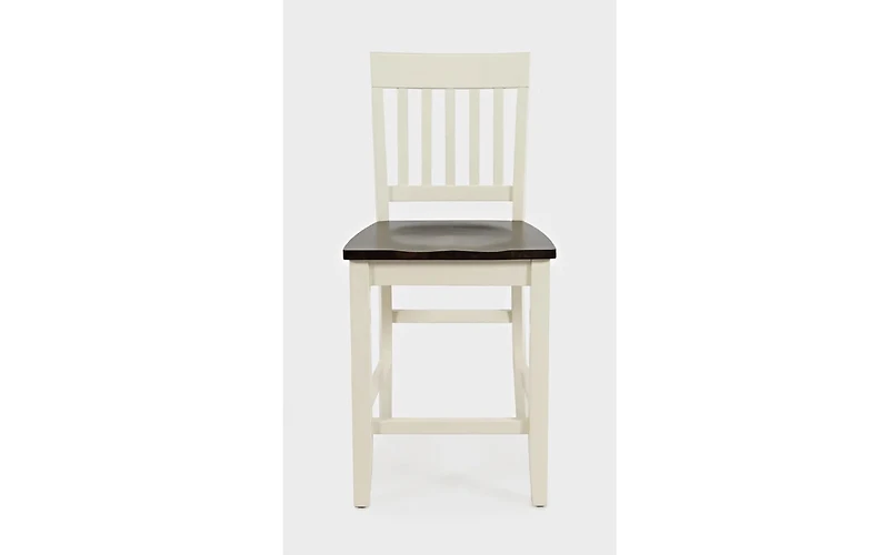 Jofran Decatur Lane Farmhouse Solid Wood Counter Stool (Set of 2)
