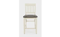 Jofran Decatur Lane Farmhouse Solid Wood Counter Stool (Set of 2)