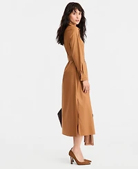 Emme Marella Women's Emmdischi Long-Sleeve Midi Collared Dress
